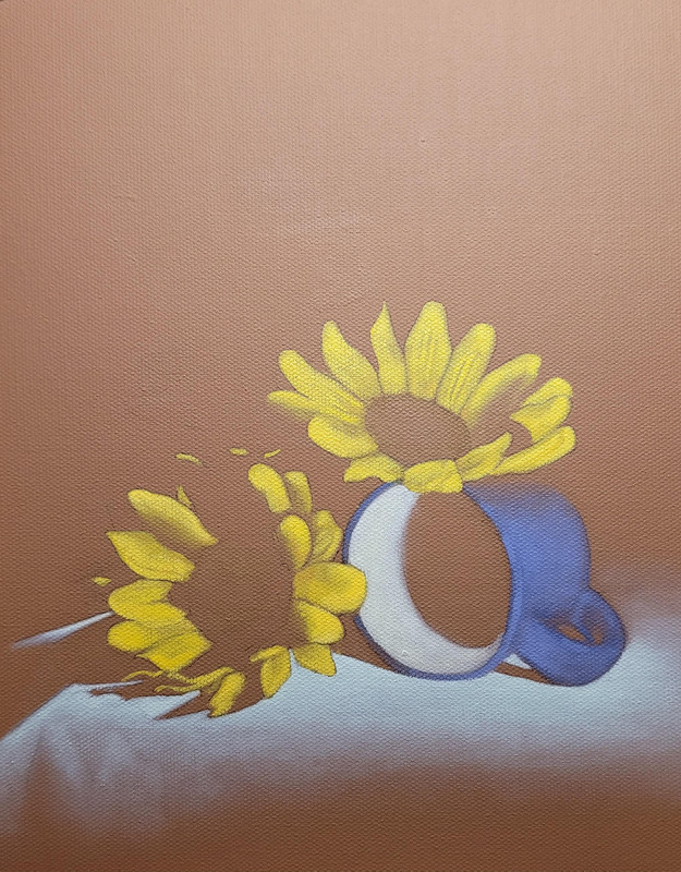 Sunflowers and cup