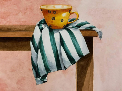 Tea Cup and Cloth