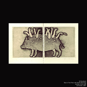 Boar in Two Parts with Hands