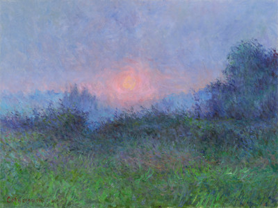 Foggy Sunset in Blue