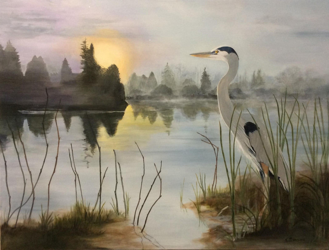 Heron at Mill Lake