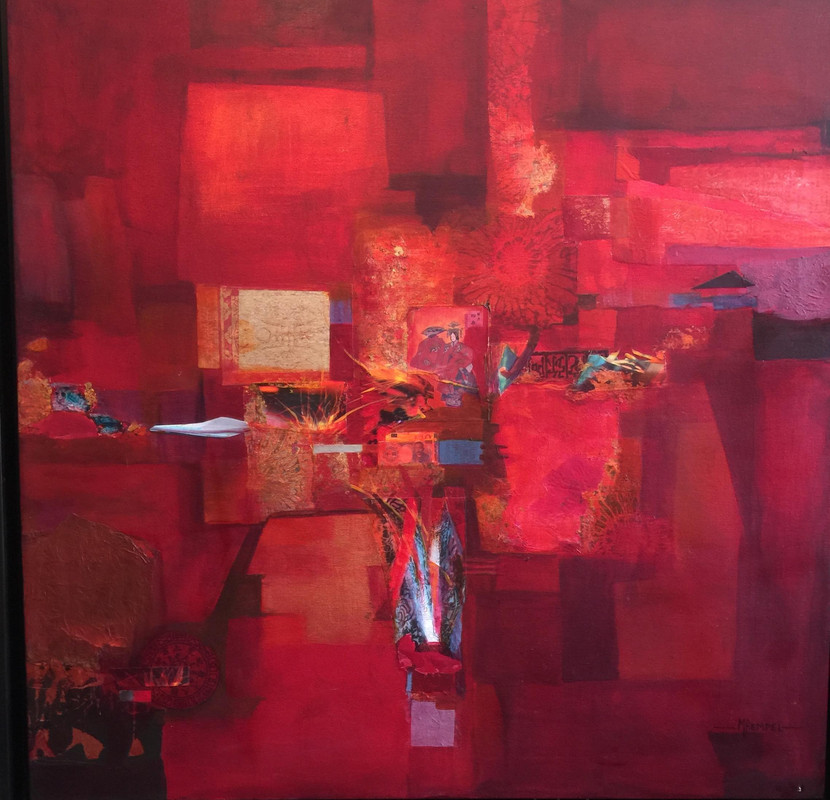 ORIENTAL PAINTING IN RED