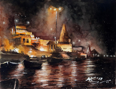 cremation at Benaras Ghat