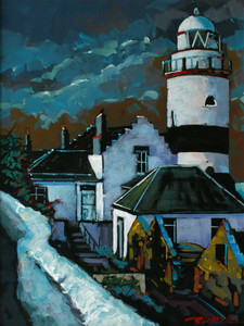 Storm Passing the Lighthouse Gourock Scotland