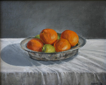 Oranges in the Silver Dish