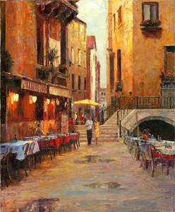 Street Cafe After Rain