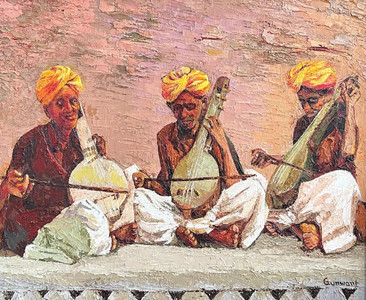 Musicians playing Rebab