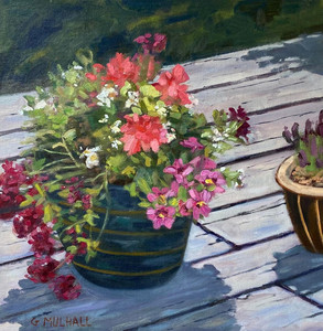 Flower arrangement on Deck.