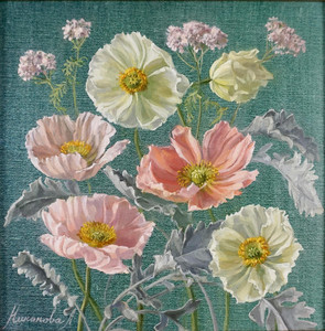 Pink and White Poppies