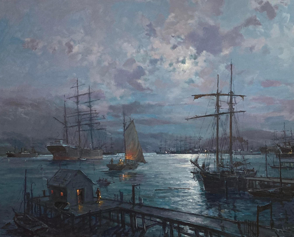 Moonlight at Coal Harbour, 1888
