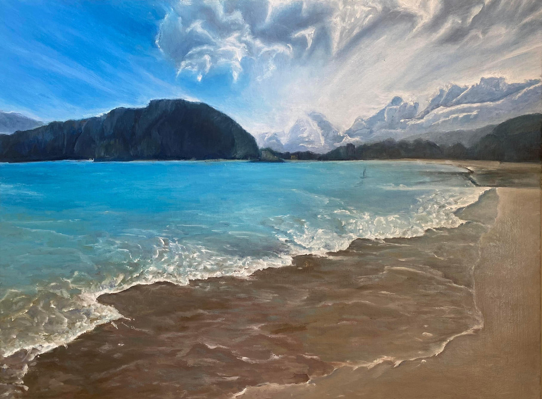 Modello Beach,Sicily-&ldquo;available through the Federation Gallery - sales@artists.ca&rdquo;