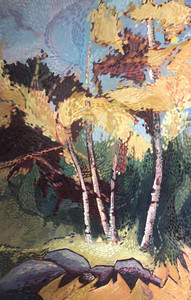 Pointillist Birches