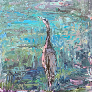 Heron By The Reeds