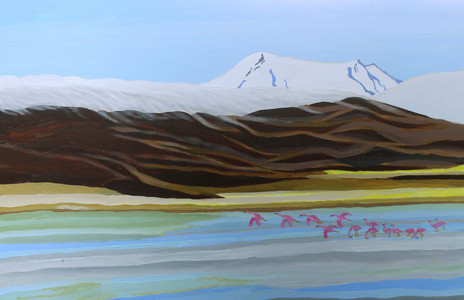 Soda lake in the Atacama desert, northern Chile.