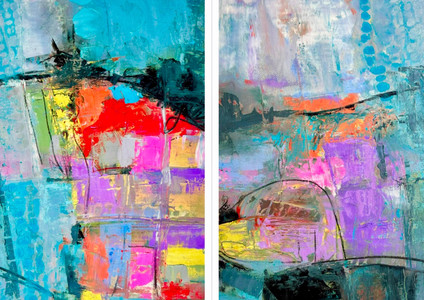 Patchwork Earth - Diptych
