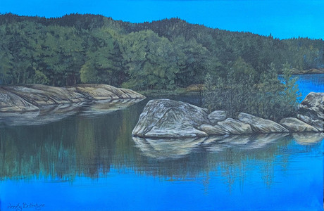 Blue Lake and Rocky Shore