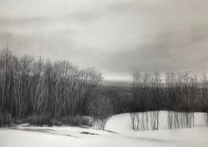 February Afternoon Overlooking Blue