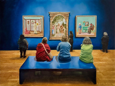 Francesca + Hockney at the Gallery