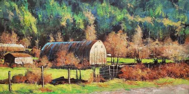 A Farmer's Barn by Sylvester Road near Hatzic Lake.