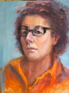 Self Portrait with Orange Shirt