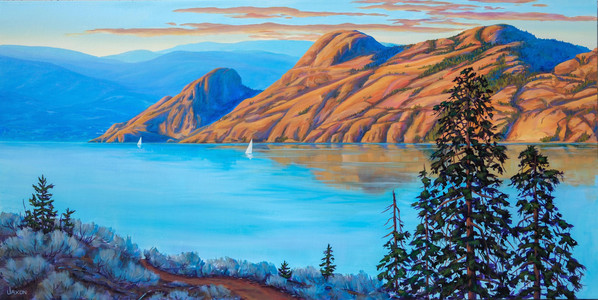 Sunset on the Cliffs, Okanagan Lake