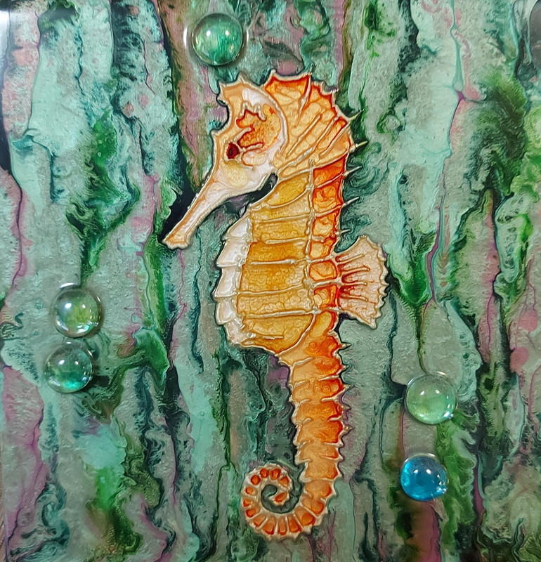Seahorse with Tail Curled